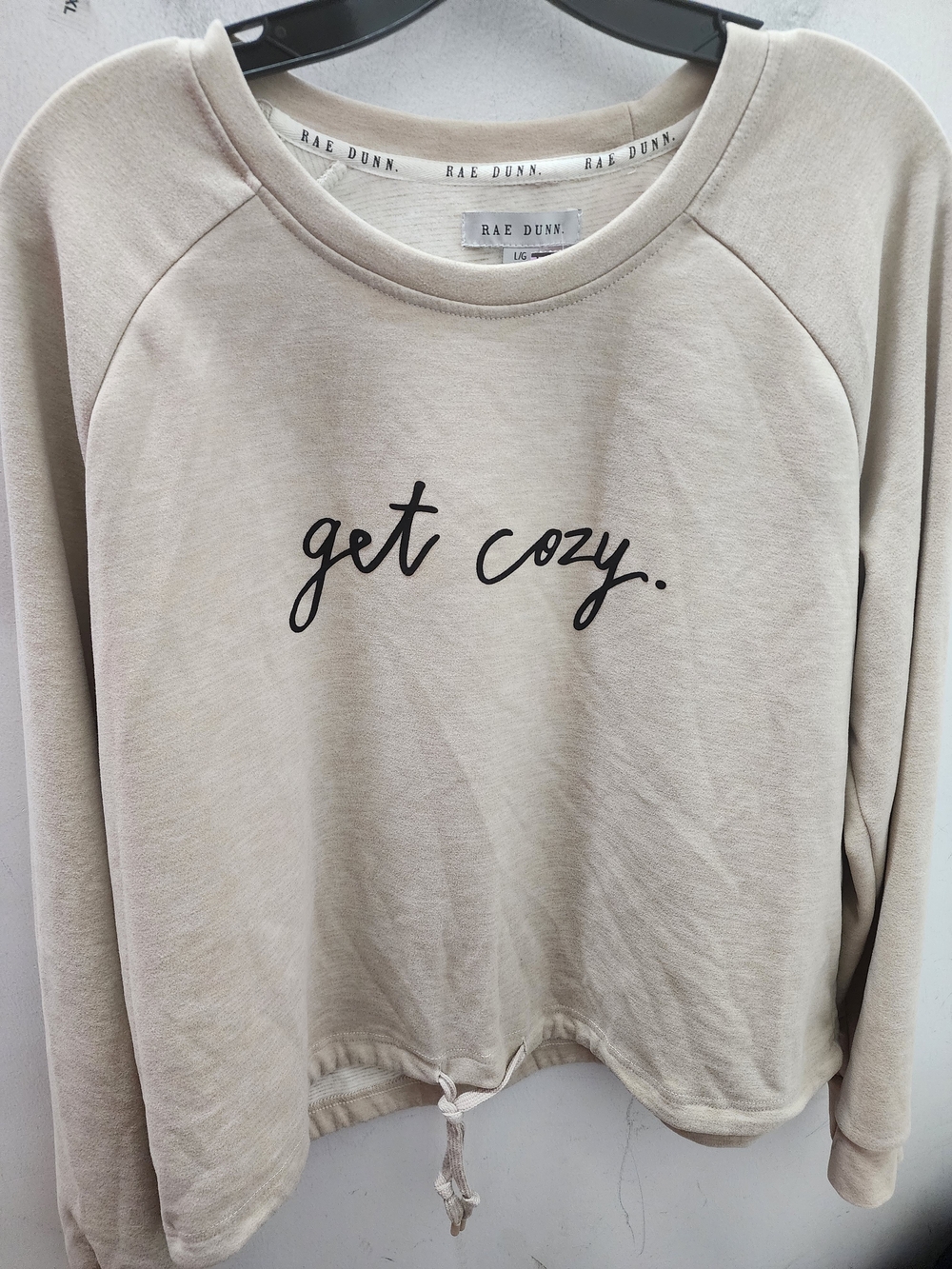 Rae Dunn Beige "Get Cozy" Sweatshirt - Picture 2 of 4
